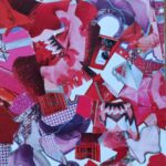 Collage serie rojo/rosa.