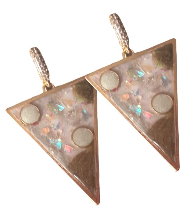 Pendientes Colgantes triángulo. - Imagen 2