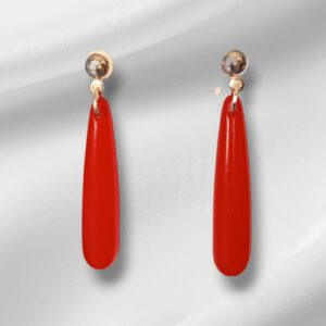 Pendientes pequeños péndulo. Color rojo
