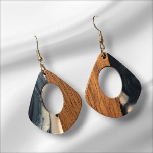 Pendientes medianos madera/resina