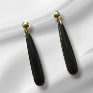 Pendientes pequeños péndulo. Color negro.